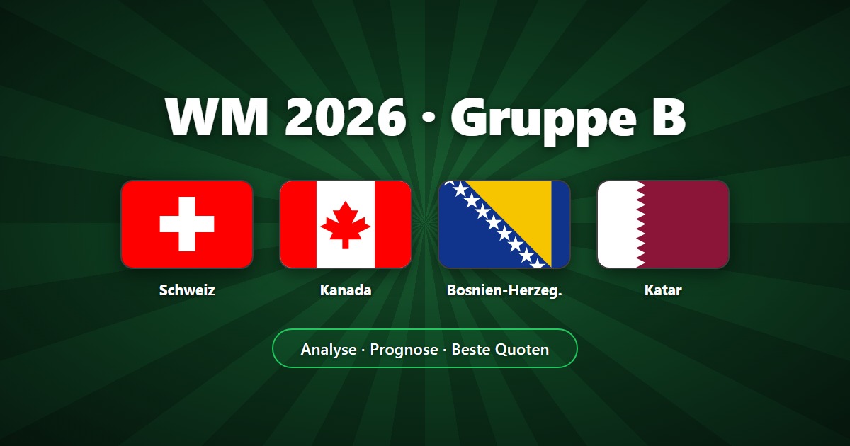 WM 2026 Gruppe B: Schweiz im Check