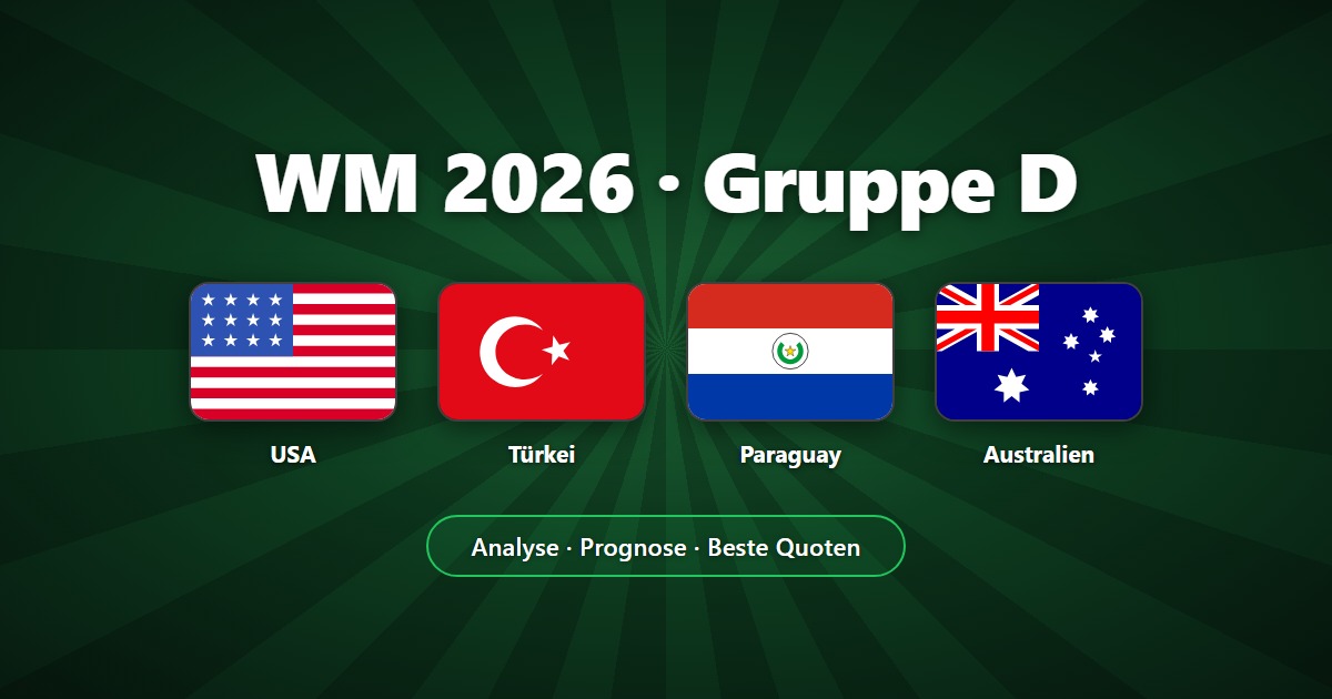WM 2026 Gruppe D: Gastgeber USA, Türkei, Paraguay und Australien im Check