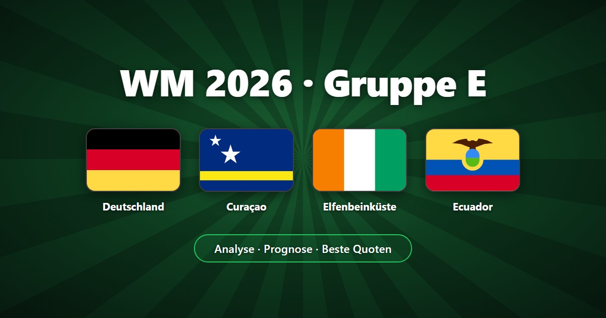 WM 2026 Gruppe E: Deutschland-Analyse