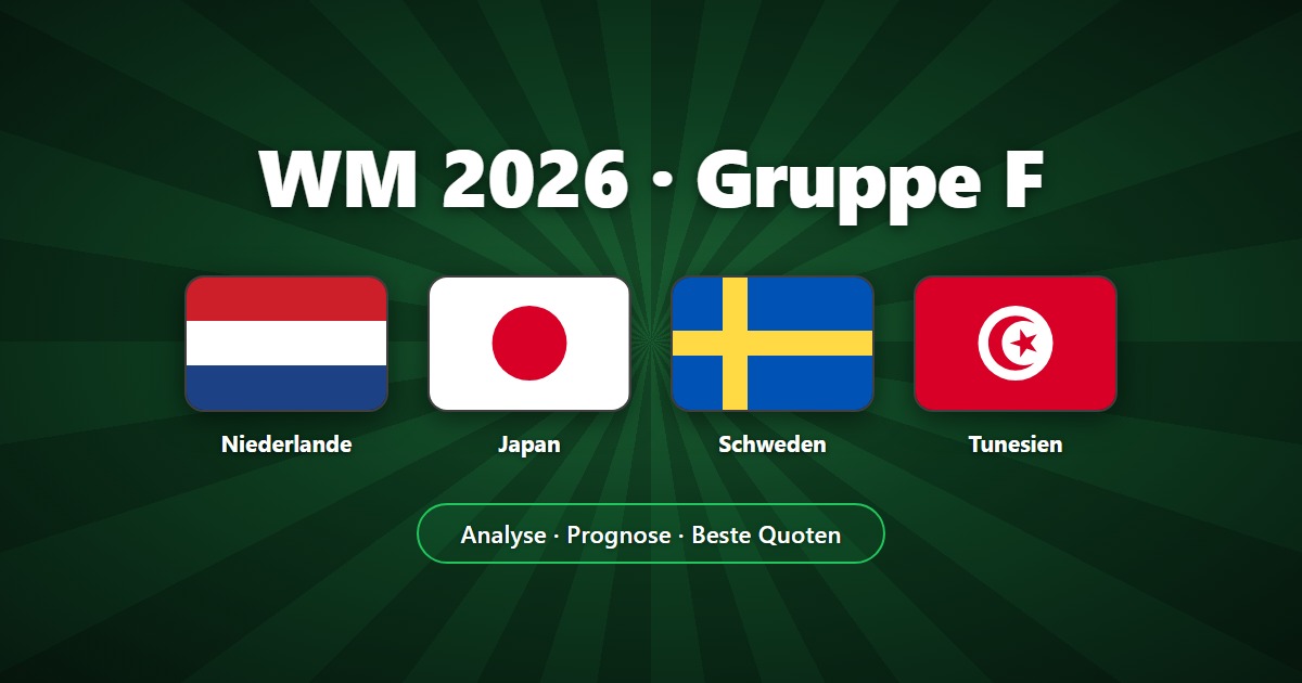 WM 2026 Gruppe F: Niederlande, Japan, Schweden und Tunesien im Check