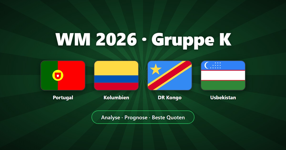 WM 2026 Gruppe K: Portugal, Kolumbien, DR Kongo und Usbekistan im Check