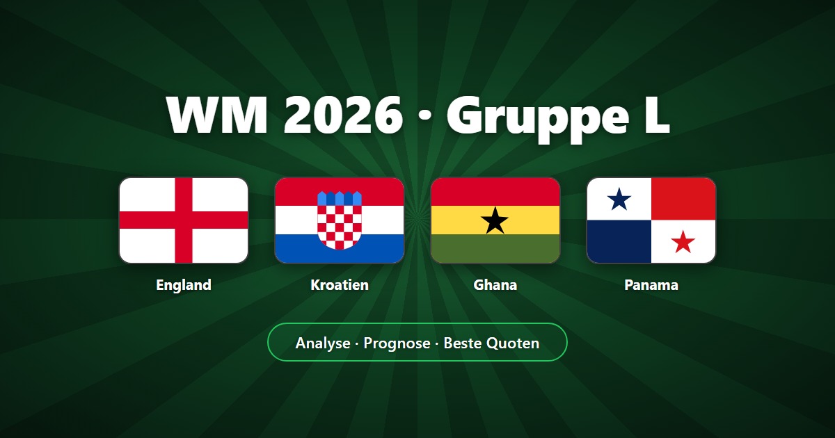 WM 2026 Gruppe L: England, Kroatien, Ghana und Panama im Check
