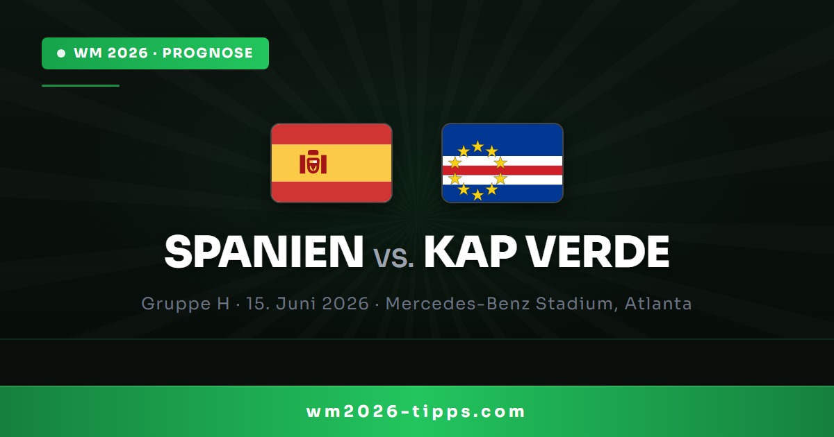Spanien – Kap Verde: Prognose, Quoten & Tipp zur WM 2026